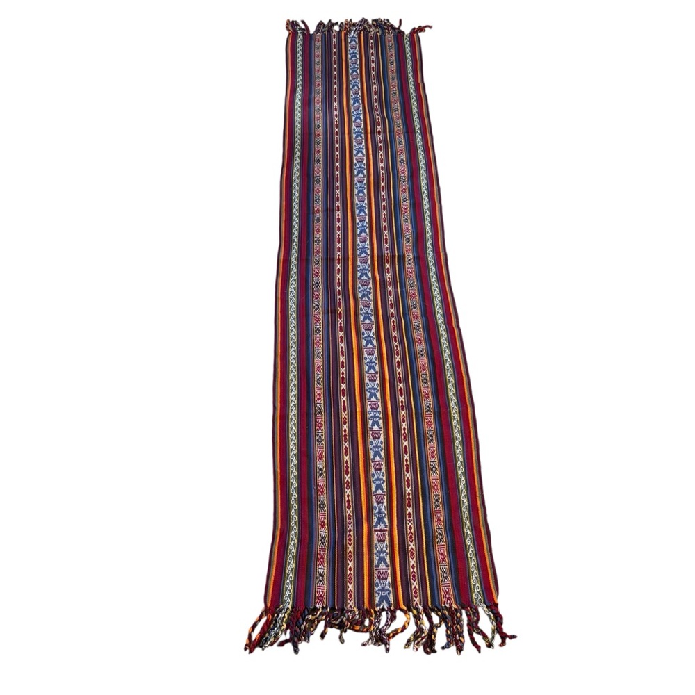 Authentic Peruvian Aguayo Table Runner - Handwoven Andean Folk Ar - Picture 5 of 7